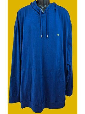 Lacoste Mens Blue Pullover Hoodie Sweatshirt 5XLB